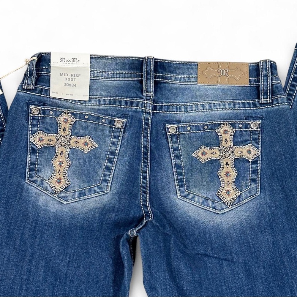 Miss Me Women's Blue Embellished Jeans 30